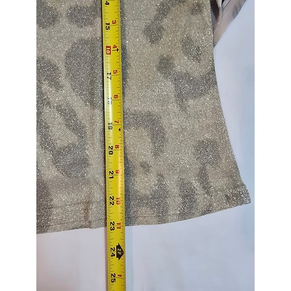 The Shabby Tree Leopard Print Sheer Overlay Poncho style Top size XL Sparkle New - Picture 15 of 16